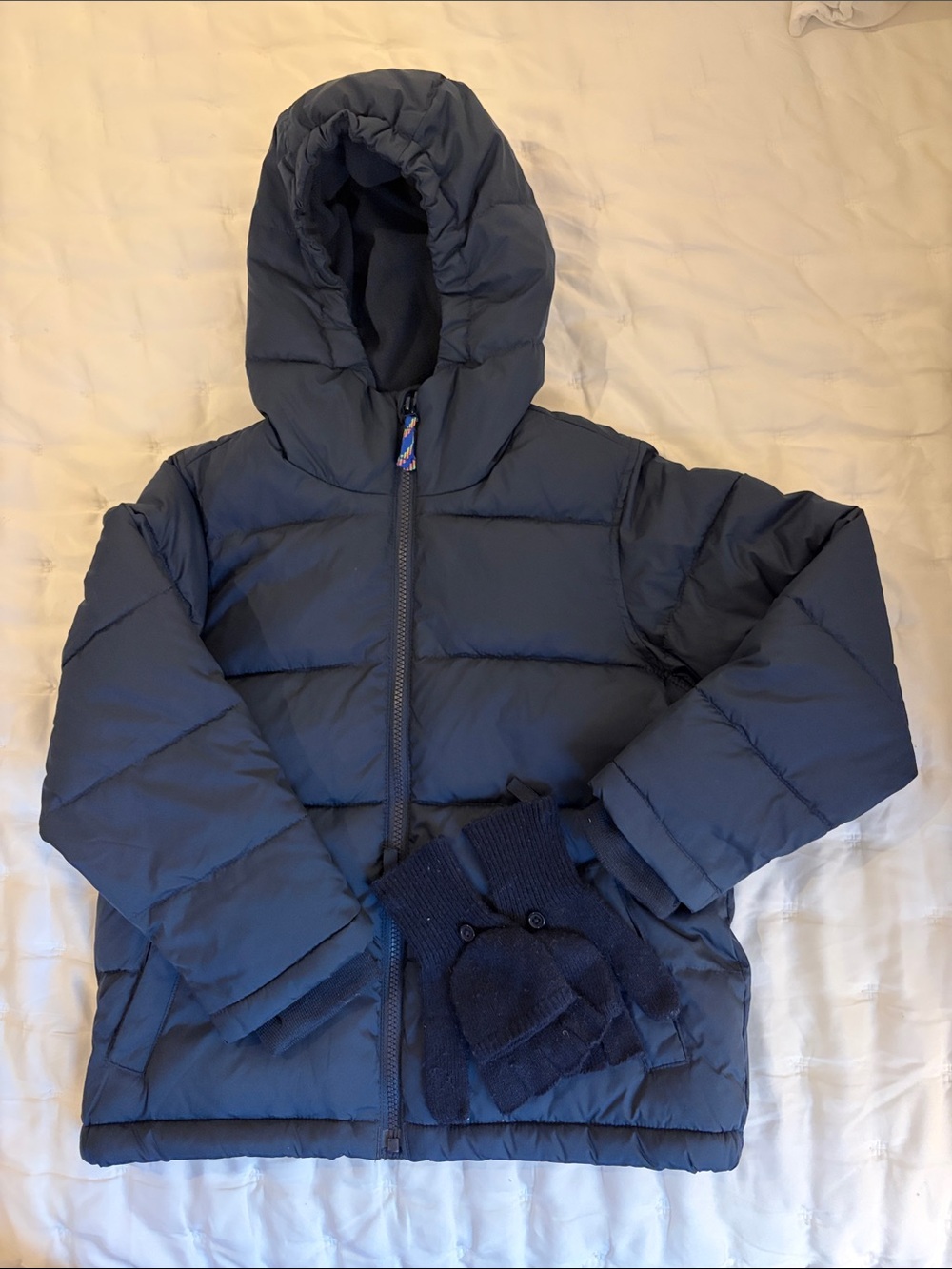 J.Crew Crewcuts Navy Puffer Jacket with Hood